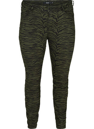 Amy jeans met print, Green Zebra, Packshot image number 0