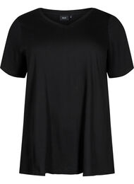 T-shirt met korte mouwen en a-vorm, Black