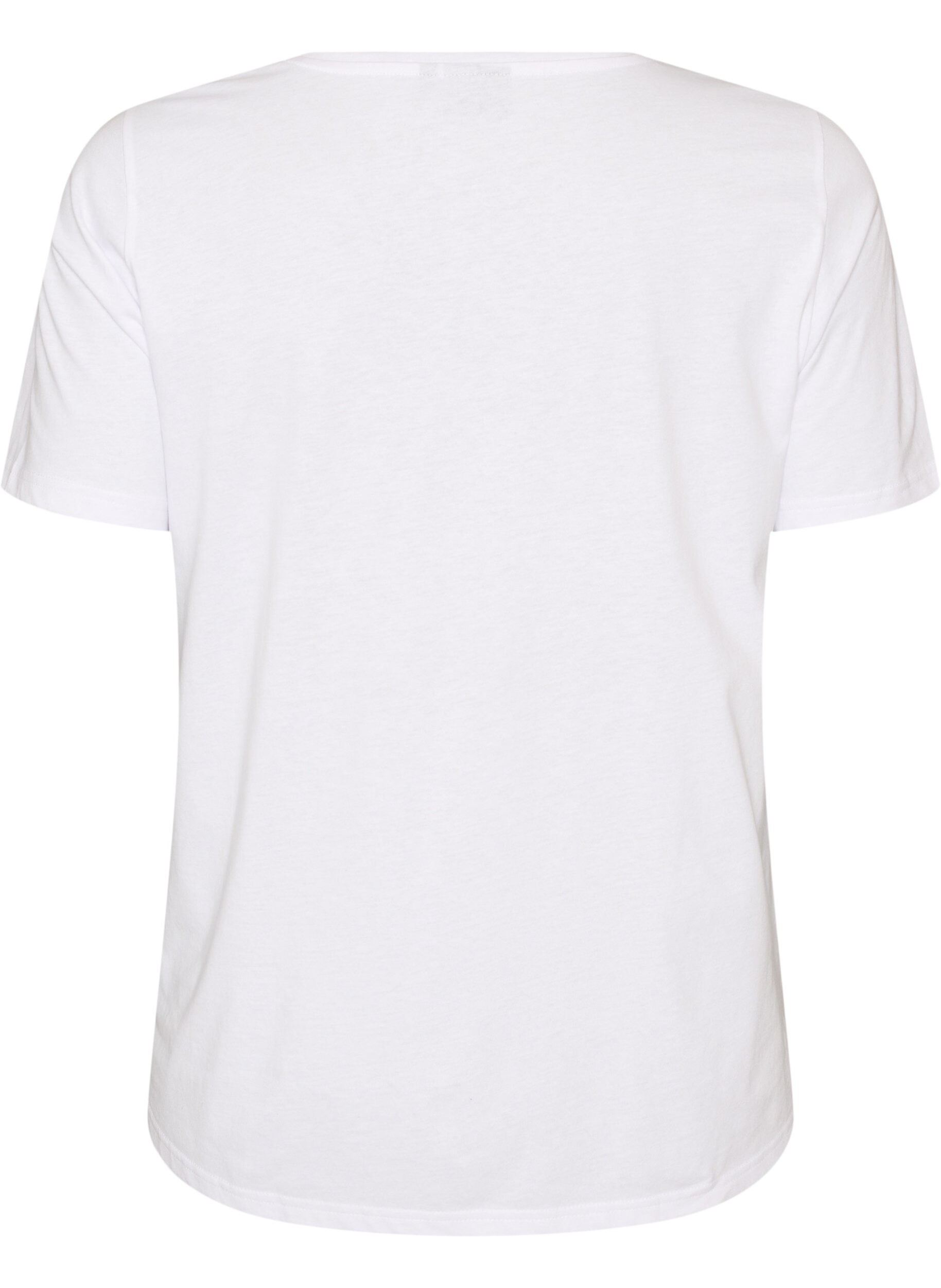 ZizziT-shirt met motief, Wit, Packshot image number 1
