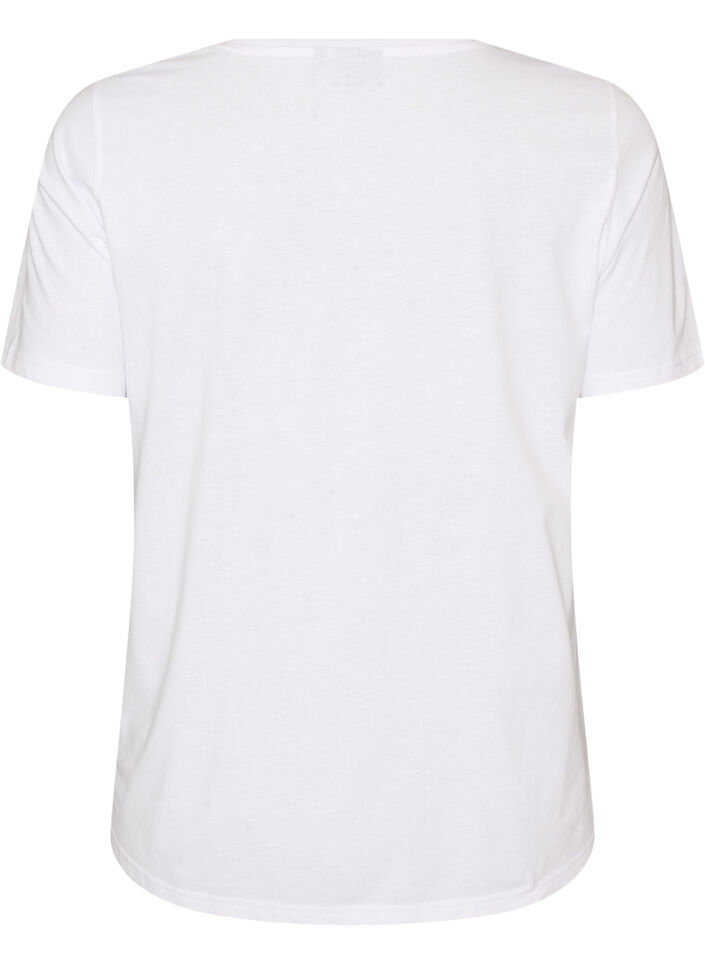 T-shirt met motief, Wit, Packshot image number 1