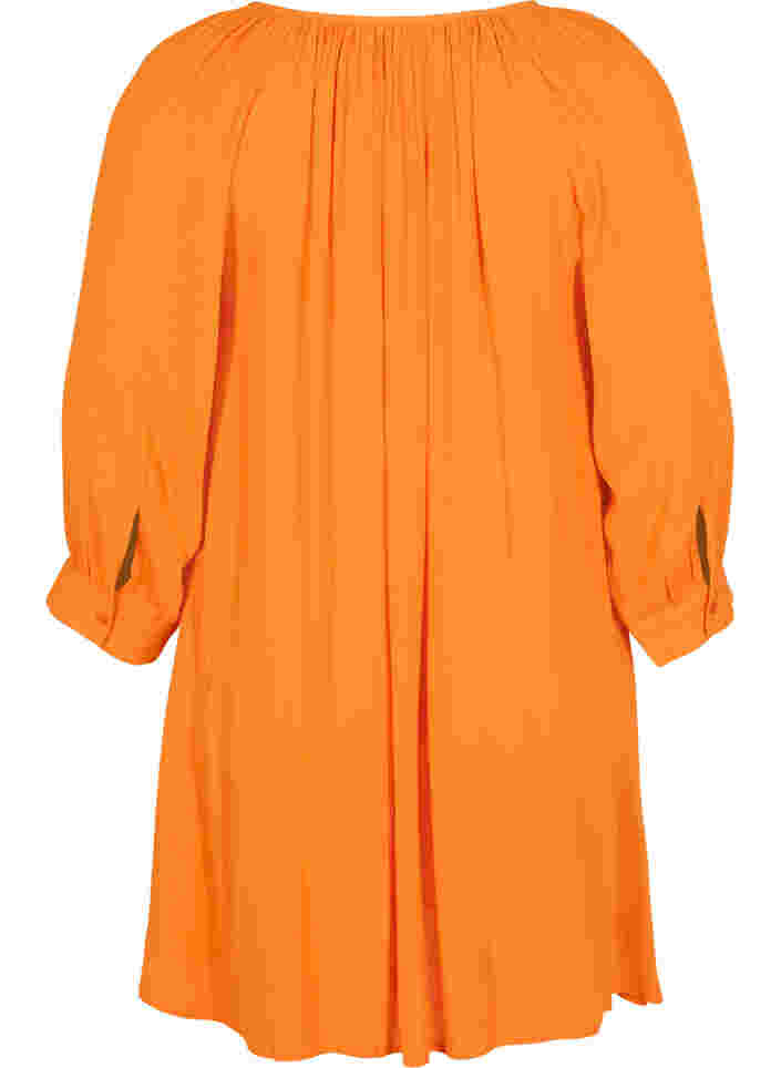 Viscose tuniek met 3/4 mouwen , Orange Peel, Packshot image number 1