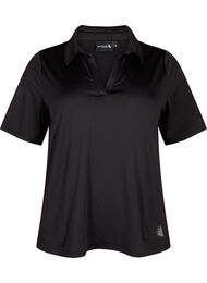 Poloshirt met V-hals, Black