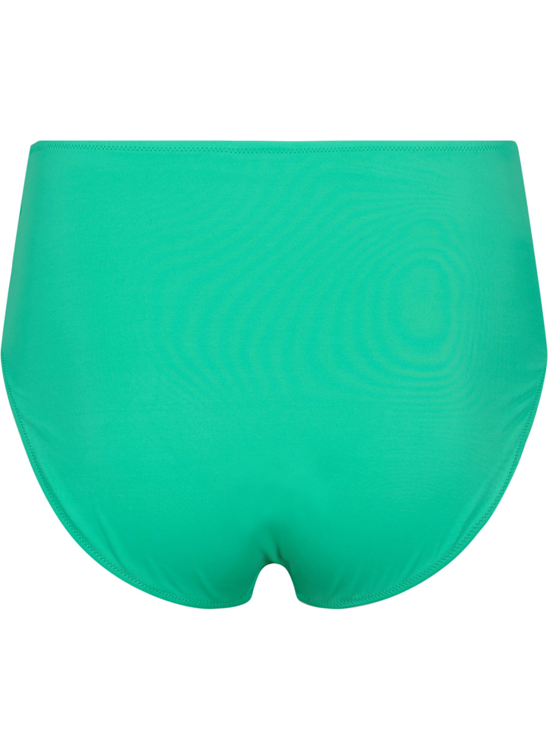 Zizzi Bikinibroekje met hoge taille, Groen, Packshot image number 1