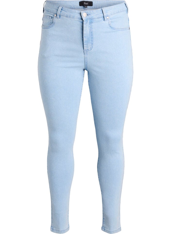 Amy super slim fit jeans met hoge taille, Blauw, Packshot image number 0