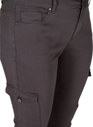 Nauwsluitende broek met zakken, Grey, Packshot image number 2