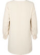 Solide effe kleur tuniek met V-hals en knoppen, Warm Off-white, Packshot image number 1