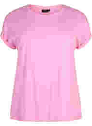 T-shirt met korte mouwen van katoenmix, Rosebloom