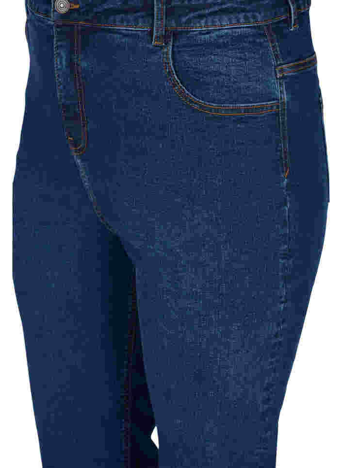 Regular fit Megan jeans met extra hoge taille, Blue denim, Packshot image number 2