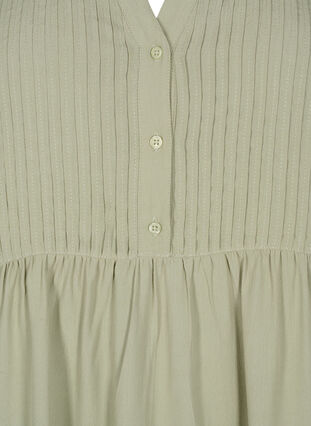 Viscose blouse met korte mouwen en plooien, Seagrass , Packshot image number 2