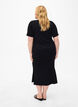 Viscose midirok met slanke pasvorm, Zwart, Model image number 2
