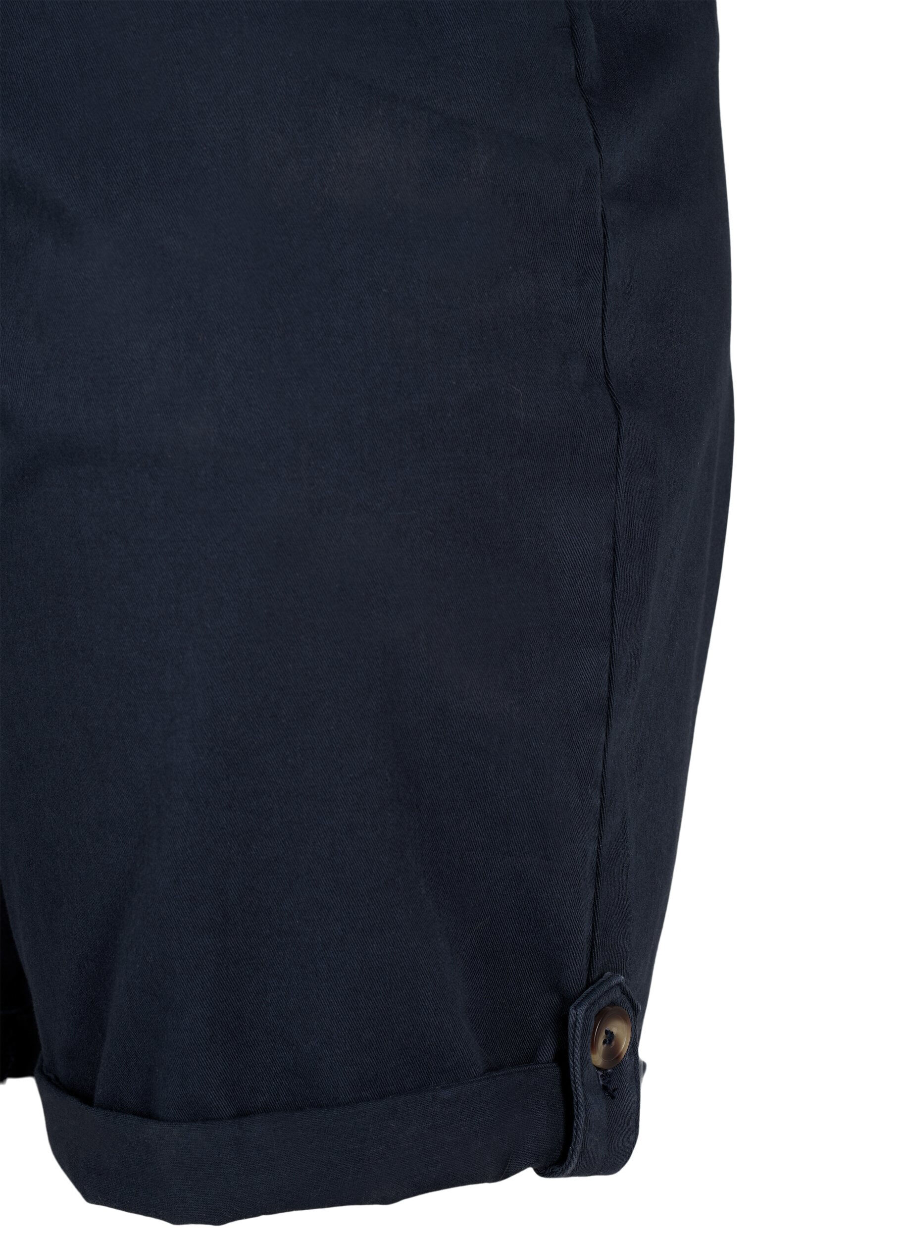 Zizzi Korte chino broek met zakken, Navy Blazer, Packshot image number 3