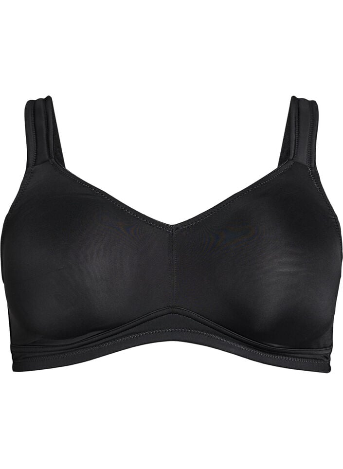Comfortbeha met gewatteerde bandjes, Zwart, Packshot