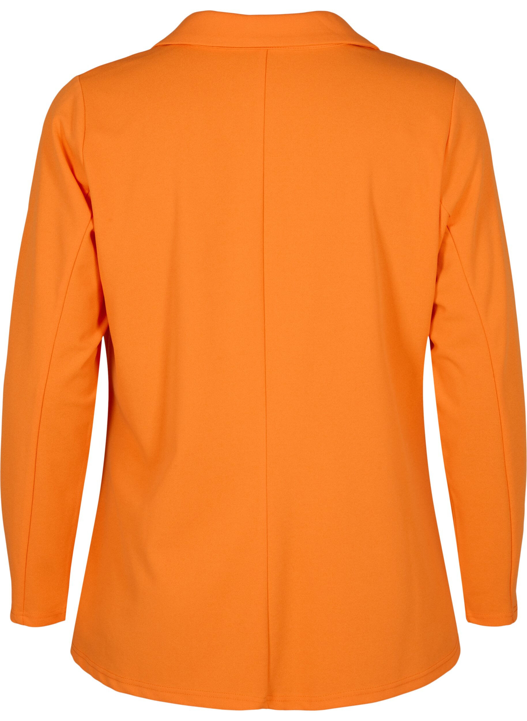 Zizzi Blazer met zakken, Vibrant Orange, Packshot image number 1