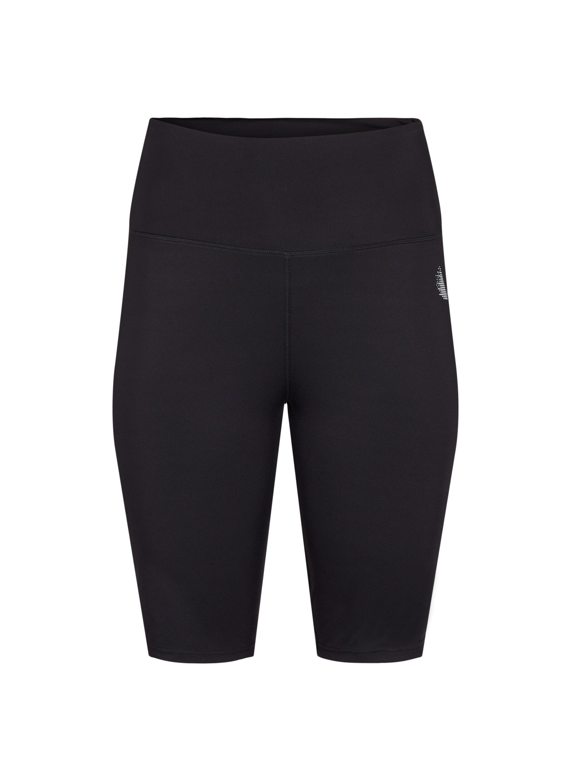 Zizzi Lange strakke sport shorts, Zwart, Packshot image number 0