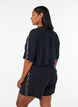 Nacht T-shirt met contrasterende band, Zwart, Model image number 2