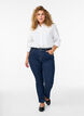 Slim fit Vilma jeans met hoge taille, Blauw, Model image number 0