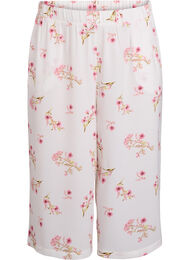 Culotte broek met print, Wit