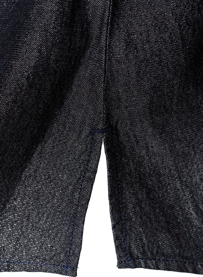 Denimshirt met glitterdraad en 3/4-mouwen, Grijs, Packshot image number 3