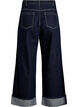 Wide fit jeans met brede omslag en contraststiksels, Blauw, Packshot image number 1