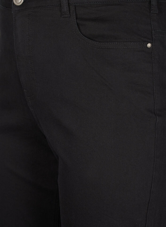  Gemma-jeans met hoge taille en rechte pasvorm, Zwart, Packshot image number 2