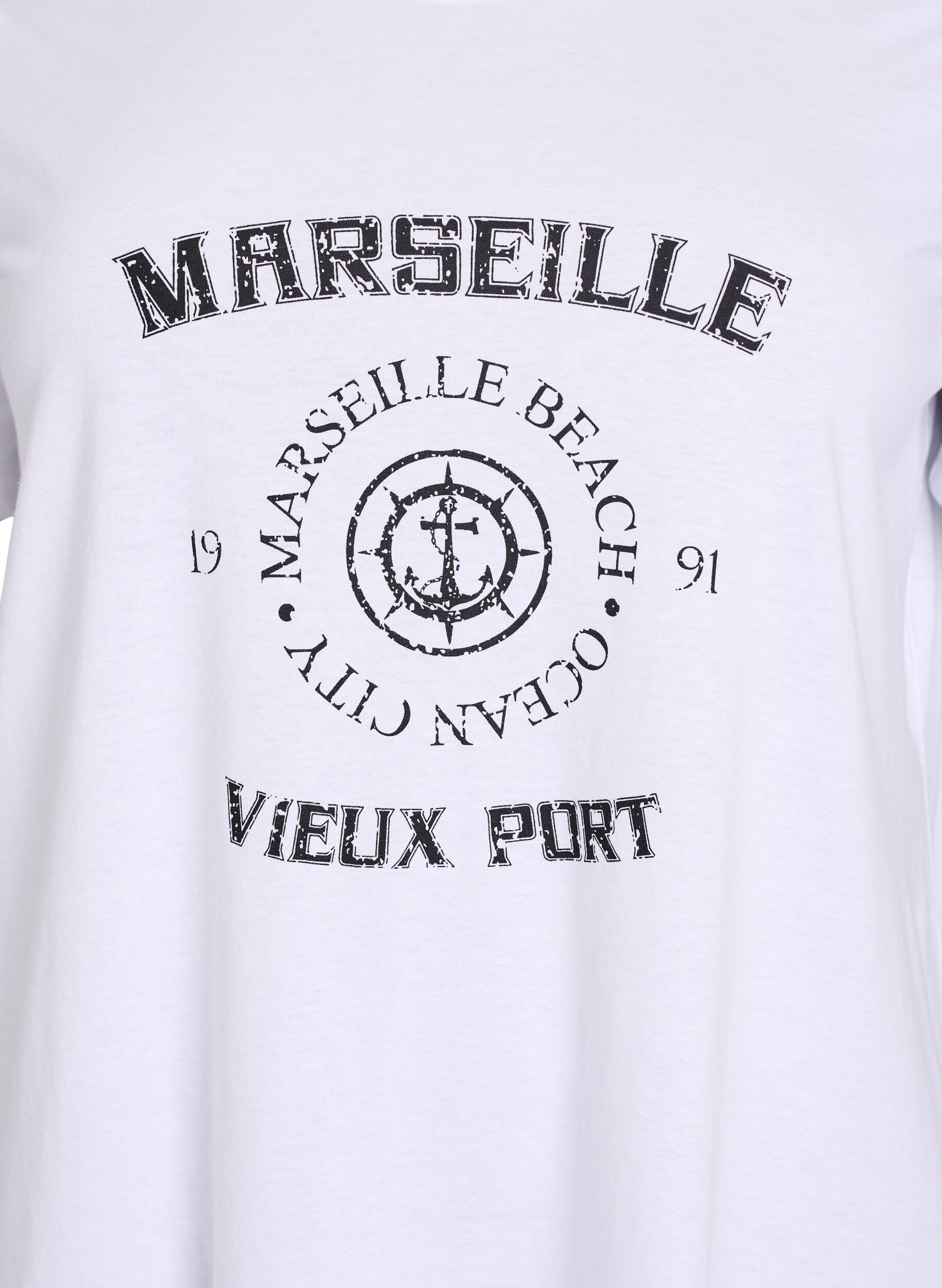 ZizziT-shirt met print, Wit, Packshot image number 2