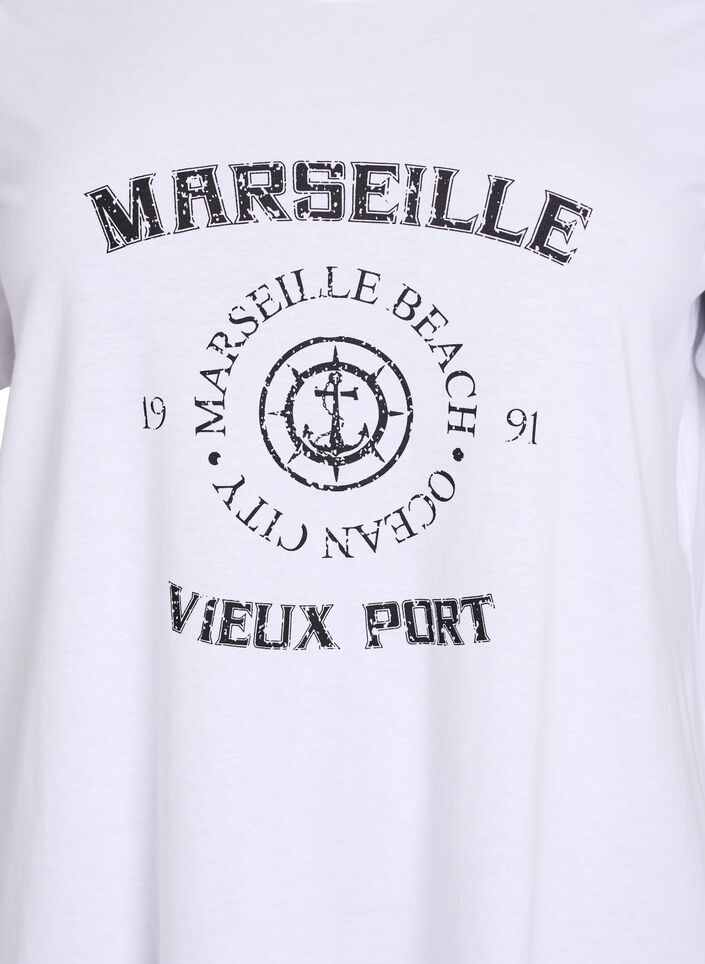 T-shirt met print, Wit, Packshot image number 2