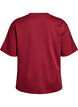 T-shirt met strass-steentjes en ronde hals, Donker Bordeaux, Packshot image number 1