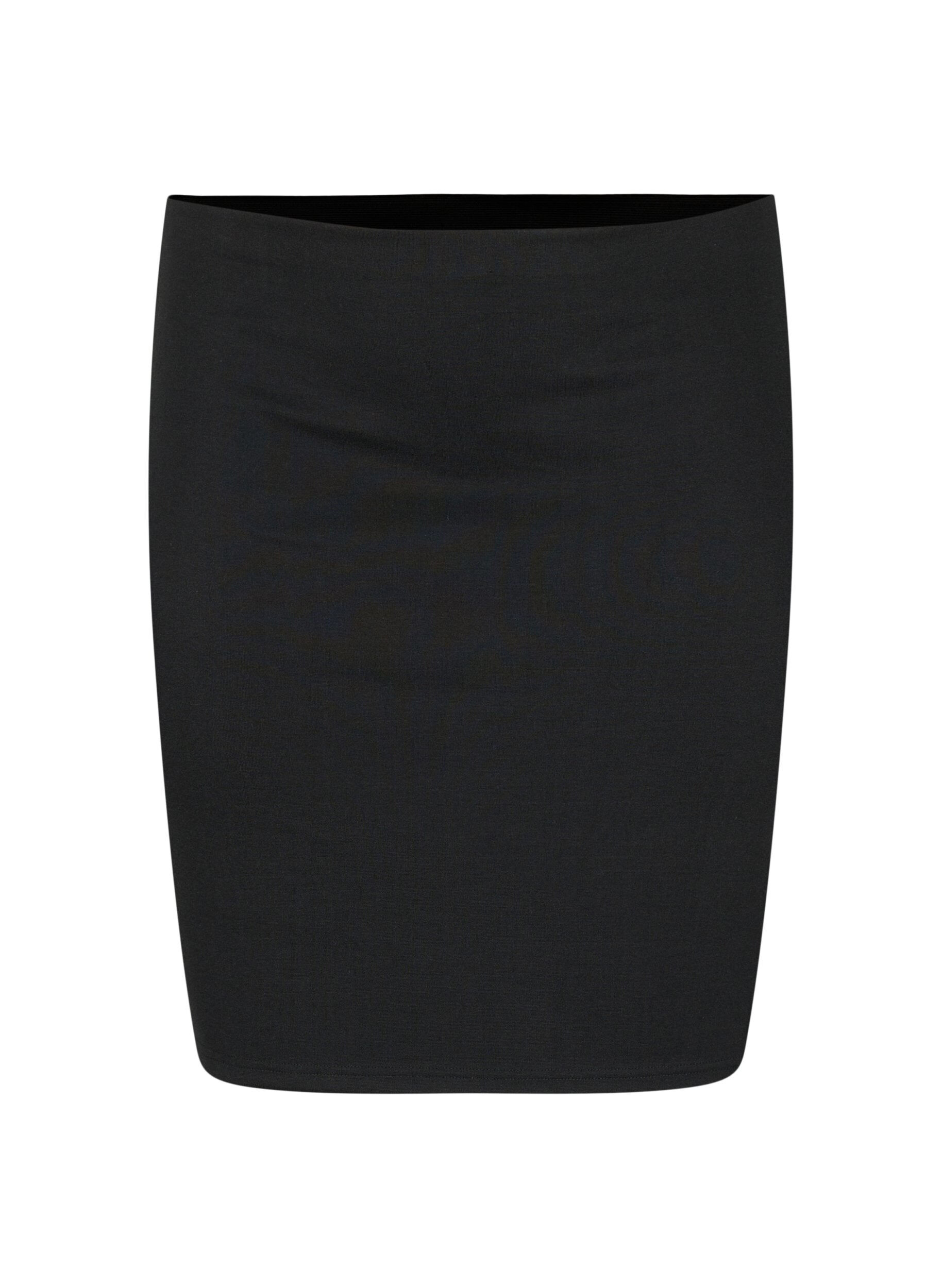 Zizzi Nauwsluitende rok van viscose met split, Black, Packshot image number 0