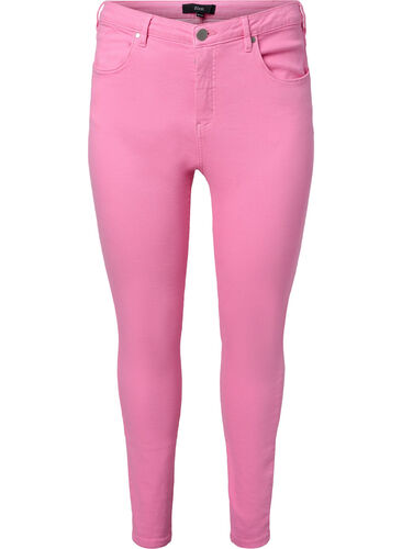 Amy jeans met hoge taille en super slanke pasvorm, Rosebloom, Packshot image number 0
