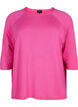 Gebreide blouse van viscose met 3/4 mouwen, Raspberry Rose, Packshot image number 0