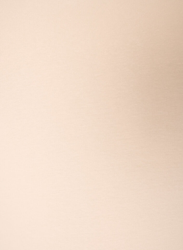 Effen basic top in katoen, Beige, Packshot image number 2