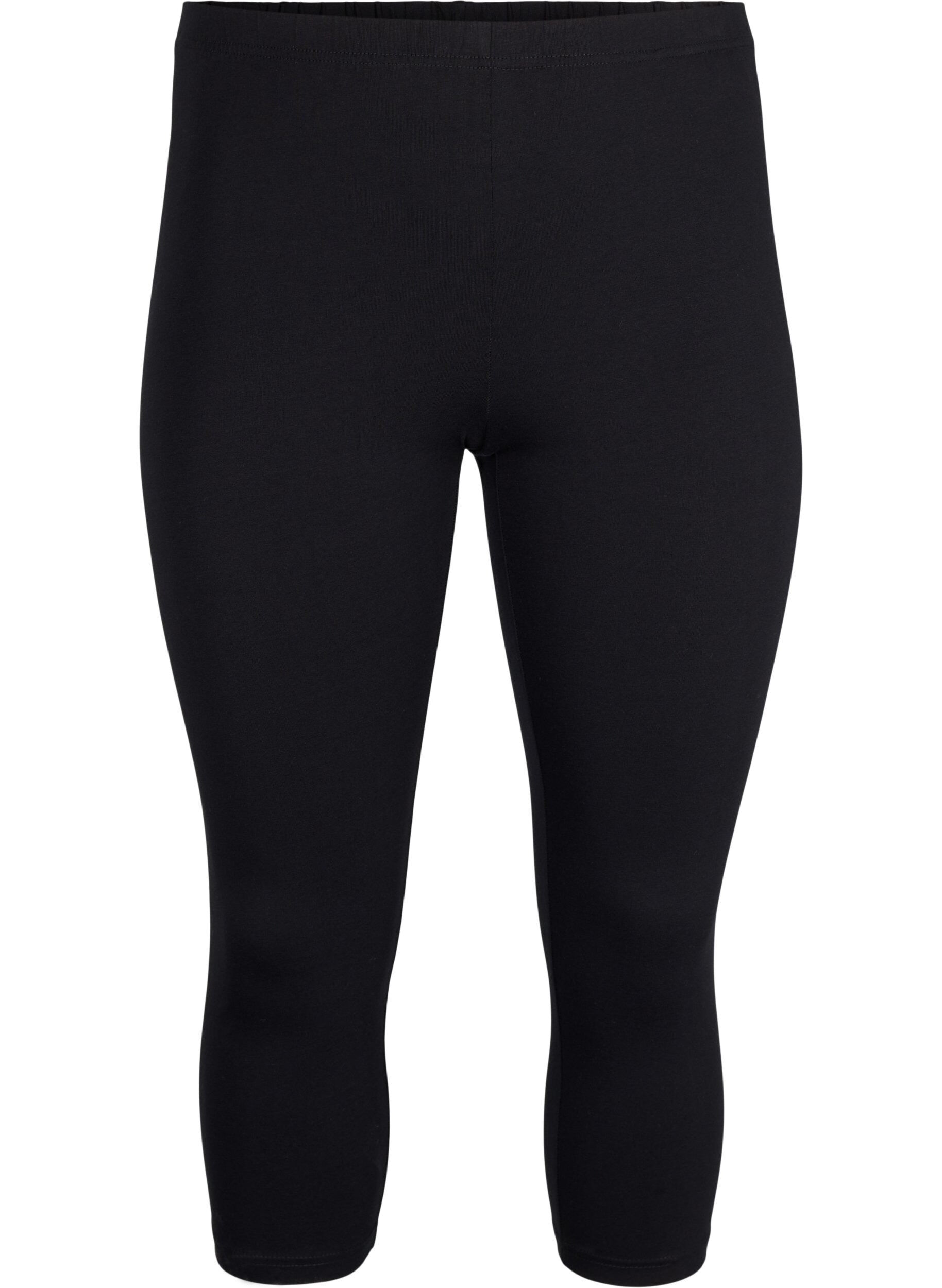 Zizzi FLASH - 2-pack 3/4 katoenen leggings, Zwart, Packshot image number 2