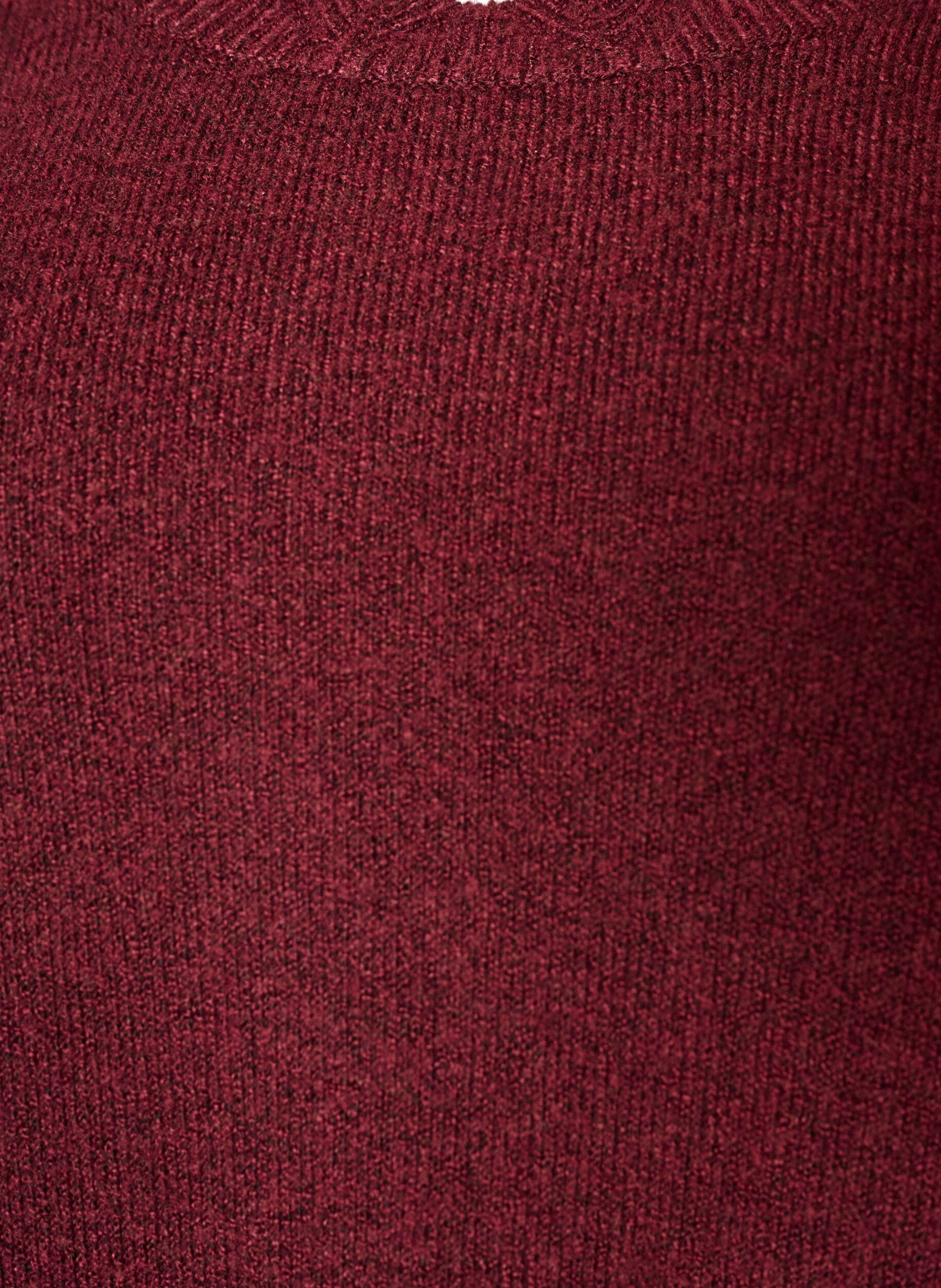 ZizziGebreide blouse met golvende randen, Rood, Packshot image number 2