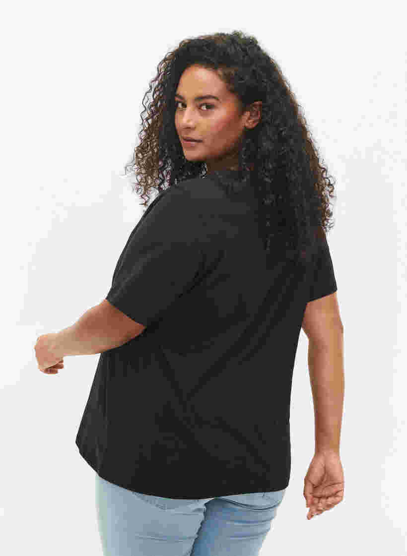 T-shirt van biologisch katoen met studs, Black Star , Model image number 1