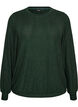 Blouse met verticale structuur en glitterdraad, Groen, Packshot image number 0