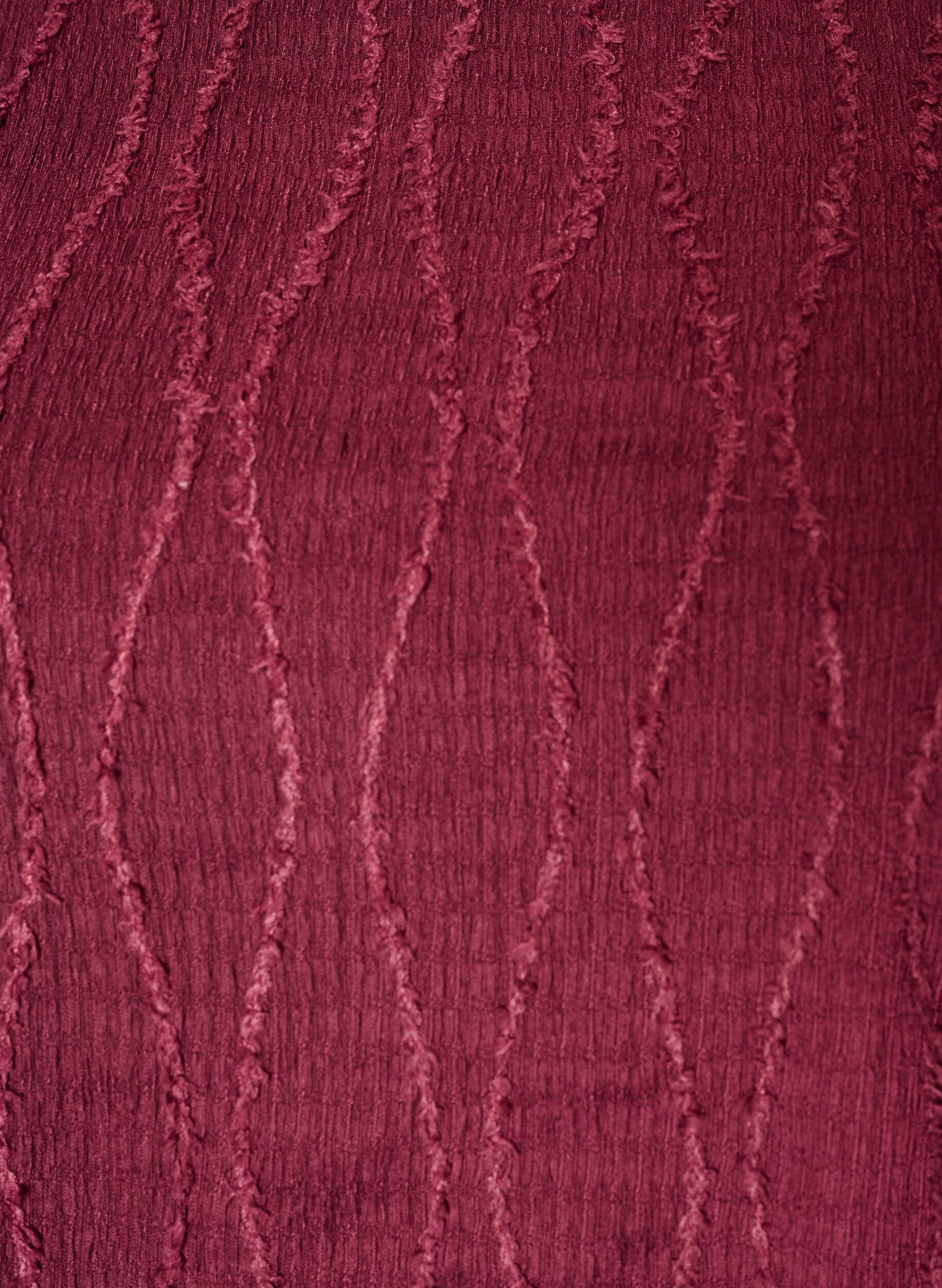 ZizziJersey blouse met een golvende textuur, Rood, Packshot image number 2