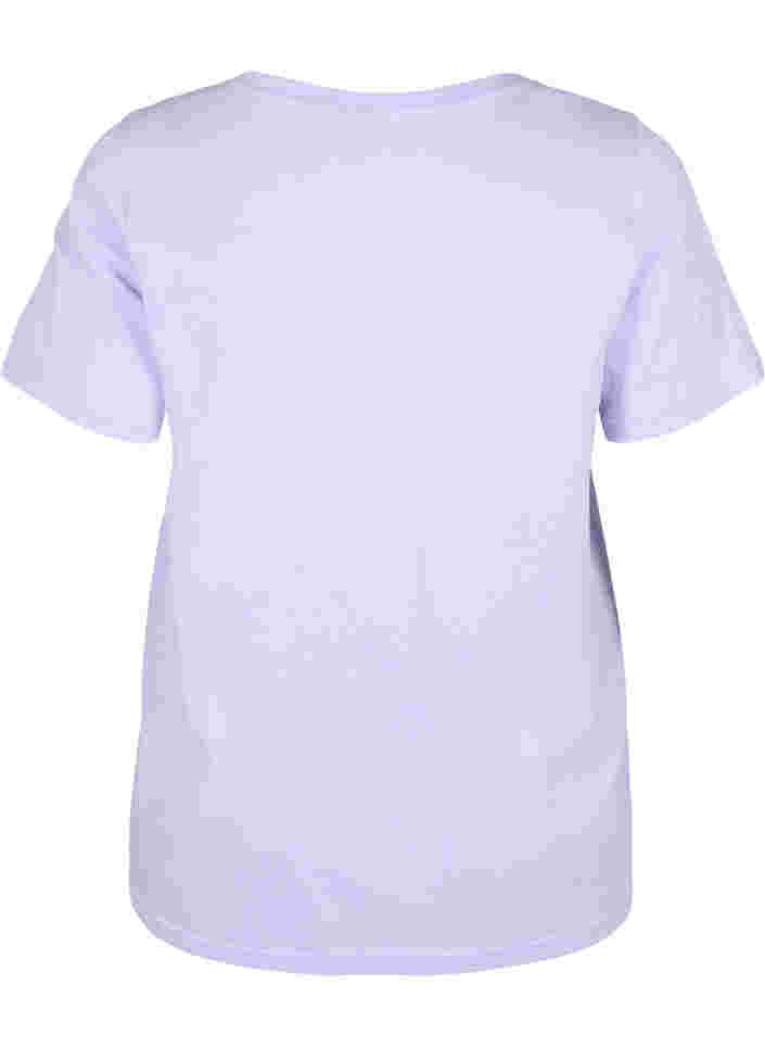 T-shirt in katoen met opdruk, Lavender COLOR, Packshot image number 1