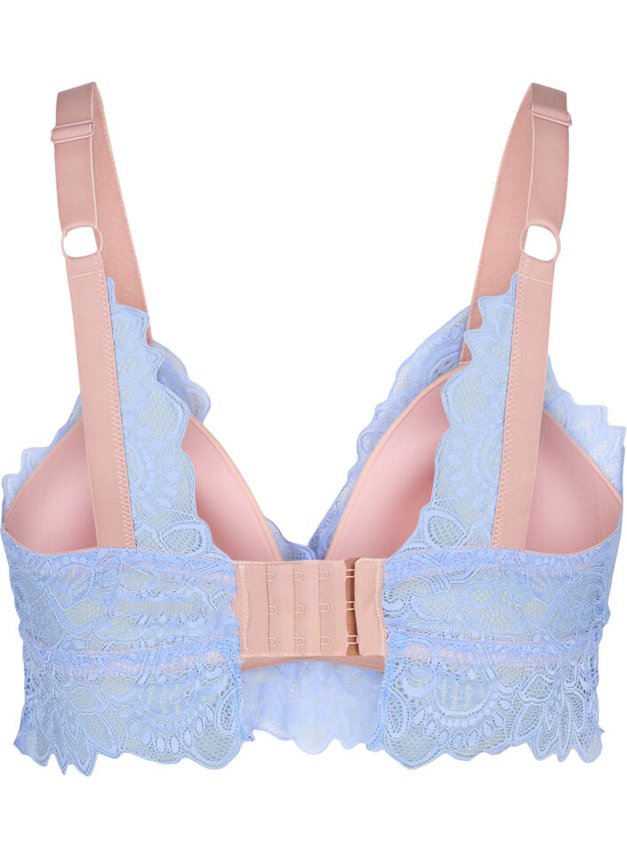 Bralette van kant met zachte padding, Serenity, Packshot image number 1