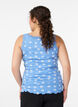 Top met print en kanten rand, Blauw, Model image number 2
