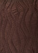 Midi jurk met golvende structuur en lange mouwen, Bruin, Packshot image number 2