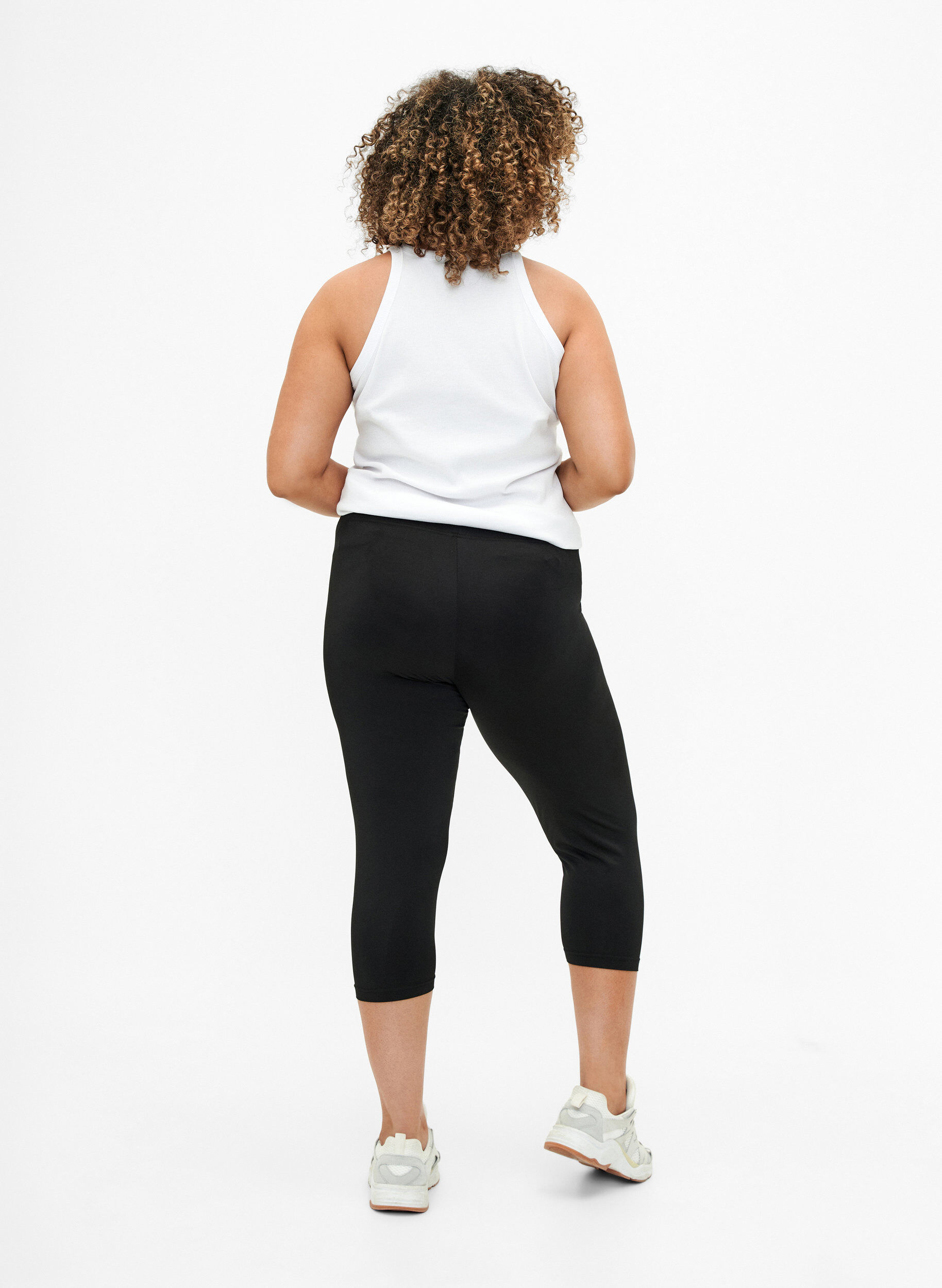 Zizzi 2-pack leggings met 3/4 lengte, Zwart, Model image number 2