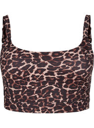 Bedrukte bikinitop met verstelbare bandjes, Autentic Leopard