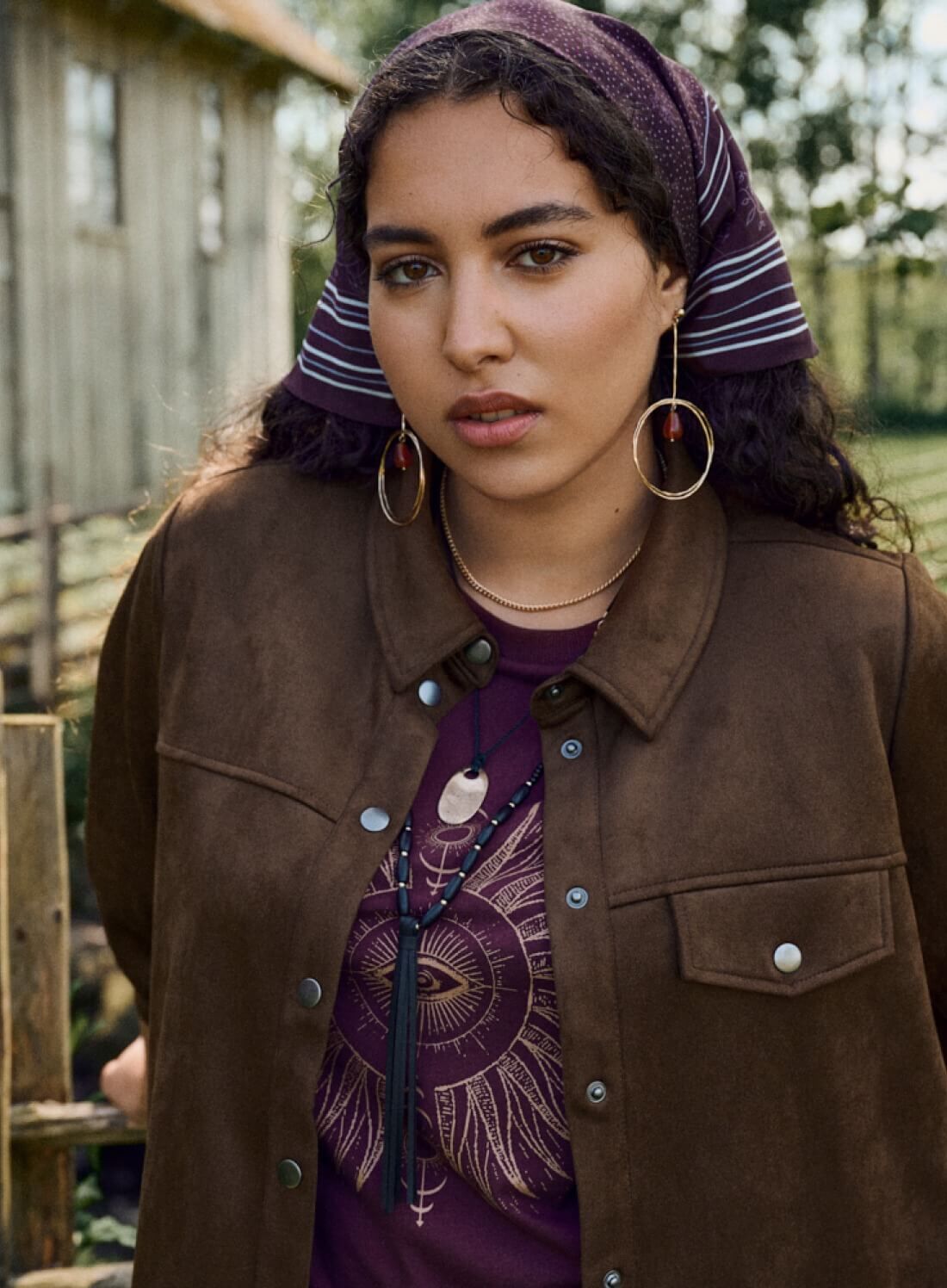 Zizzi Bijpassende set in bruin, , Model