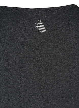 T-shirt, Black Melange, Packshot image number 3