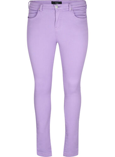 Amy jeans met hoge taille en super slanke pasvorm, Chalk Violet, Packshot image number 0
