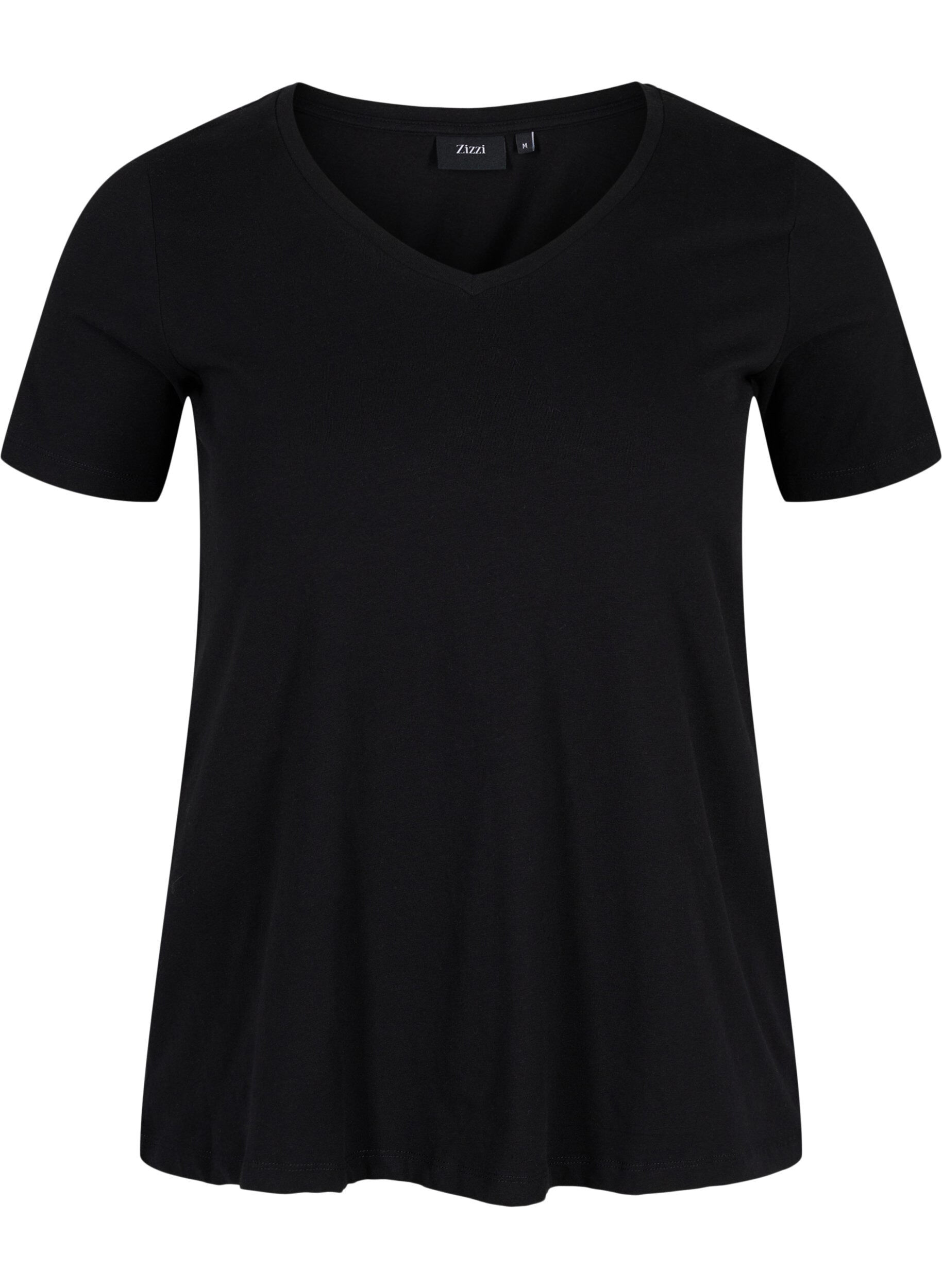 Zizzi Basic t-shirt, Zwart, Packshot image number 0