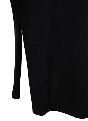 Katoenen t-shirt jurk met 2/4 mouwen, Black, Packshot image number 3