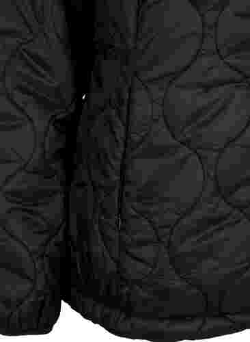 Doorgestikte jas met rits en zakken, Black, Packshot image number 3