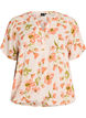 Viscose blouse met bloemenprint en korte mouwen, Vanilla, Packshot image number 0