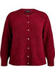 Cardigan met wol en alpaca en decoratieve knopen, Rood, Packshot image number 0